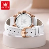 OLEVS Đồng hồ nữ chính hãng dây da thật, lịch phát sáng, chống thấm nước - giá 513.000 VND 4