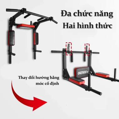 ONETWOFIT Xà Đơn Treo Tường Đa Năng 8 trong 1 Di Chuyển Tập Gym Tại Nhà Giá 919.000 VND