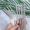 Ống Hút Inox 304 5-15ml - Bàn Chải Vệ Sinh, Tái Dùng, Bạc Uốn Cong & Thẳng, Dùng Gia Đình/Du Lịch 6
