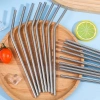 Ống Hút Inox 304 5-15ml - Bàn Chải Vệ Sinh, Tái Dùng, Bạc Uốn Cong & Thẳng, Dùng Gia Đình/Du Lịch 7