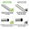 Ống Hút Inox 304 5-15ml - Bàn Chải Vệ Sinh, Tái Dùng, Bạc Uốn Cong & Thẳng, Dùng Gia Đình/Du Lịch 9