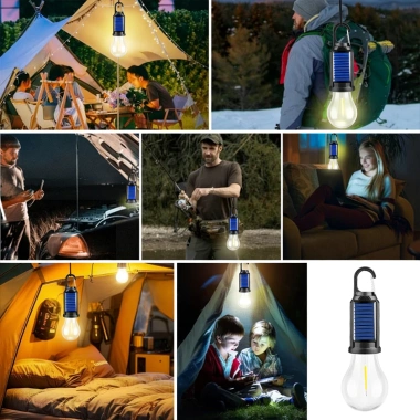OOKAS Đèn LED Năng Lượng Mặt Trời cho Cắm Trại: Thời Gian Chiếu Sáng Lâu, Nhẹ Dễ Mang Theo, Giá 49.000₫ 7