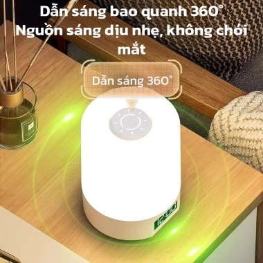 OOKAS Đèn ngủ để bàn cảm ứng 3 màu LED chạm màn hình, không khí phòng ngủ, 75.000₫