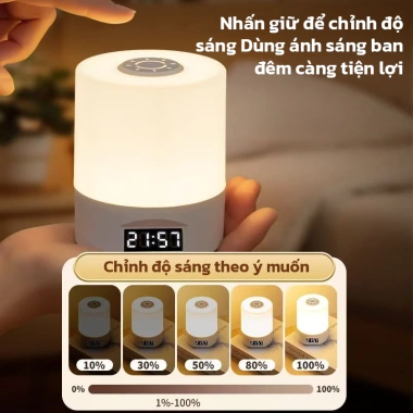 OOKAS Đèn ngủ để bàn cảm ứng 3 màu LED chạm màn hình, không khí phòng ngủ, 75.000₫