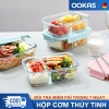 OOKAS Hộp Cơm Thủy Tinh Chịu Nhiệt Độ Kín Khít Dung Tích Lớn - Chỉ 49.000 VND