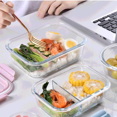 OOKAS Hộp Cơm Thủy Tinh Chịu Nhiệt Độ Kín Khít Dung Tích Lớn - Chỉ 49.000 VND
