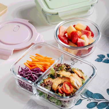 OOKAS Hộp Cơm Thủy Tinh Chịu Nhiệt Độ Kín Khít Dung Tích Lớn - Chỉ 49.000 VND