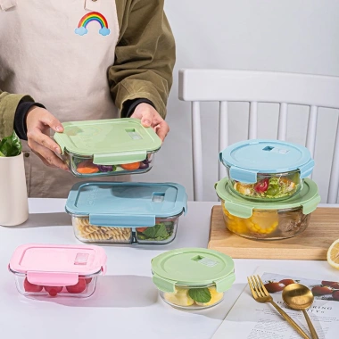 OOKAS Hộp Cơm Thủy Tinh Chịu Nhiệt Độ Kín Khít Dung Tích Lớn - Chỉ 49.000 VND