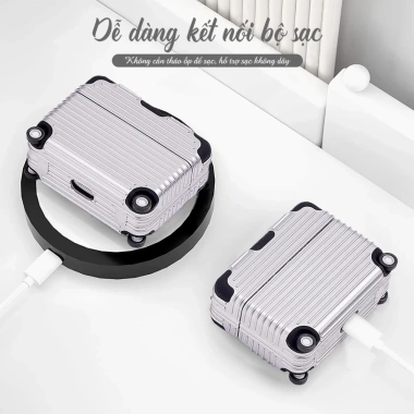 Ốp AirPods Vali Du Lịch Bánh Xe Di Chuyển - Case Chống Sốc Bảo Vệ Tai Nghe, Giá 179.000₫ 3 Ốp AirPods Vali Du Lịch Bánh Xe Di Chuyển - Case Chống Sốc Bảo Vệ Tai Nghe, Giá 179.000₫ 3