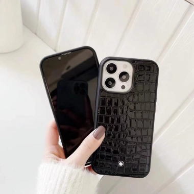 Ốp da sang trọng iPhone 16 Pro Max, 15 Plus, 14, 13 Pro, 12, 11 - chữ thập cá sấu, sợi carbon bảo vệ mặt sau