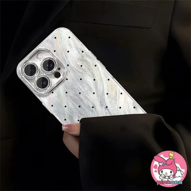 Ốp điện thoại chó con màu bạc, dây đeo, tương thích iPhone 16‑11, X, Xr, Xs Max, 8‑6 Plus - Vỏ mềm chống sốc cho bé gái