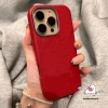 Ốp điện thoại iPhone đỏ sang trọng, da cảm giác và khung kim loại, tương thích iPhone 12-17 Pro Max, giảm còn 13.000₫ 7