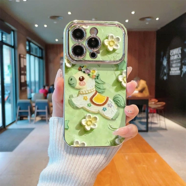 Ốp điện thoại iPhone hình ngựa sơn dầu ZY6DSC136-139, tương thích iPhone 11‑15 Pro, 16‑17 Pro Max, giảm giá 68.999₫