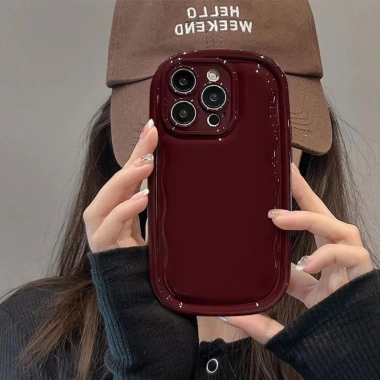 Ốp điện thoại mềm chống sốc trượt bầu dục oval cho iPhone 15/14/13/12/11 - 45.360 VND