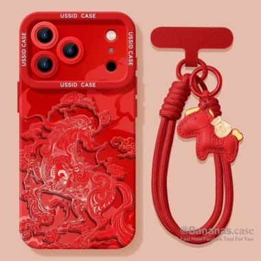 Ốp Điện Thoại Ngựa Đỏ Dễ Thương cho iPhone 17/16/15/14/13/12/11 Pro Max, X, XR, XS Max, 7/8 Plus, SE2.020 - Giá chỉ 9.900₫