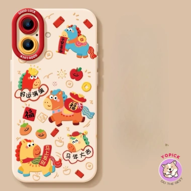 Ốp Điện Thoại Ngựa Đỏ iPhone 17-16-15-14-13-12-11 Pro Max, XR, S Max, 7/8/15 Plus - Vỏ mềm silicon TSY giảm còn 26.999đ