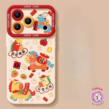 Ốp Điện Thoại Ngựa Đỏ iPhone 17-16-15-14-13-12-11 Pro Max, XR, S Max, 7/8/15 Plus - Vỏ mềm silicon TSY giảm còn 26.999đ