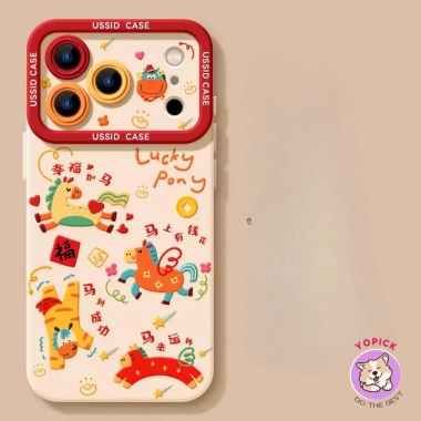Ốp Điện Thoại Ngựa Đỏ iPhone 17-16-15-14-13-12-11 Pro Max, XR, S Max, 7/8/15 Plus - Vỏ mềm silicon TSY giảm còn 26.999đ