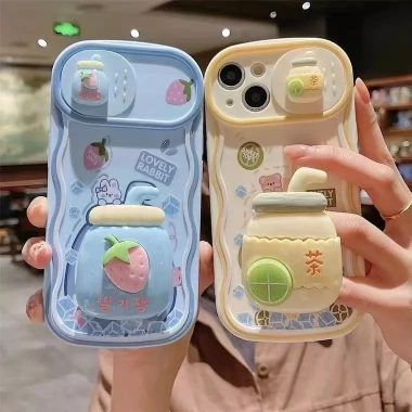 Ốp điện thoại Pertain họa tiết chanh dâu tây có giá đỡ cho iPhone 11/12/13/14/15 series giá chỉ 57.937 VND