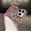 Ốp điện thoại TPU mềm họa tiết hoa gradient lấp lánh cho iPhone 11‑15 Pro Max