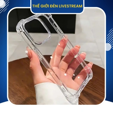 Ốp điện thoại TPU trong suốt bảo vệ 4 góc chống sốc iPhone 11‑16 Pro, Plus, Pro Max - Giá 17.820 VND, hàng xịn