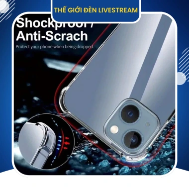 Ốp điện thoại TPU trong suốt bảo vệ 4 góc chống sốc iPhone 11‑16 Pro, Plus, Pro Max - Giá 17.820 VND, hàng xịn