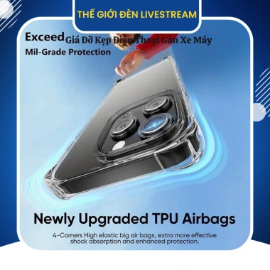 Ốp điện thoại TPU trong suốt bảo vệ 4 góc chống sốc iPhone 11‑16 Pro, Plus, Pro Max - Giá 17.820 VND, hàng xịn