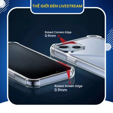 Ốp điện thoại TPU trong suốt bảo vệ 4 góc chống sốc iPhone 11‑16 Pro, Plus, Pro Max - Giá 17.820 VND, hàng xịn