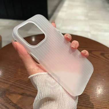 Ốp điện thoại trong suốt gợn sóng cho iPhone 17/16/15/14/13/12 Pro Max – Slim Creative Wave