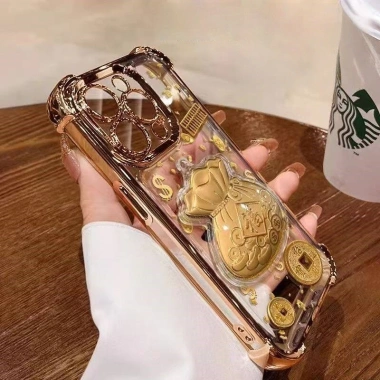 Ốp Điện Thoại Túi May Mắn Vàng 3D Năm Mới 2.026 - Bling Long Lanh iPhone 11/12/13/XS/SE