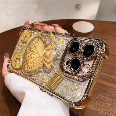 Ốp Điện Thoại Túi May Mắn Vàng 3D Năm Mới 2.026 - Bling Long Lanh iPhone 11/12/13/XS/SE