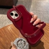Ốp điện thoại vô hình giá đỡ đôi đỏ rượu vang cho iPhone 17 Pro Max - bảo vệ chống sốc, chỉ 59.000đ