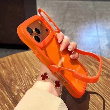 Ốp điện thoại vô hình giá đỡ đôi đỏ rượu vang cho iPhone 17 Pro Max - bảo vệ chống sốc, chỉ 59.000đ 3