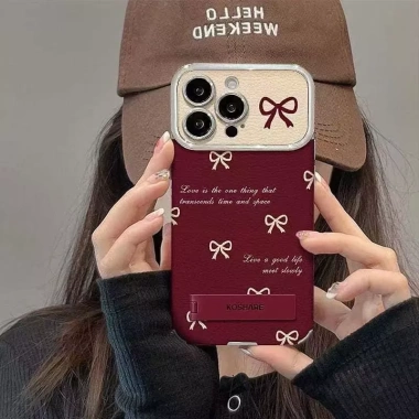 Ốp Gương Giá Đỡ iPhone 16-15-14-13-12-11 Pro Max, 7-8 Plus, XR, XS Max - Chống Rơi 3D, Dây Đeo Mềm B-XPDP6D107/108 5
