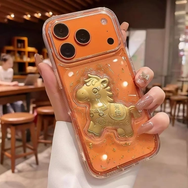 Ốp iPhone 11-17 Pro Max Lá Vàng Lấp Lánh Silicon Cạnh Mềm Trong Suốt Bảo Vệ Camera Giá 129.600₫