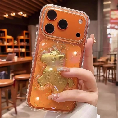 Ốp iPhone 11-17 Pro Max Lá Vàng Lấp Lánh Silicon Cạnh Mềm Trong Suốt Bảo Vệ Camera Giá 129.600₫