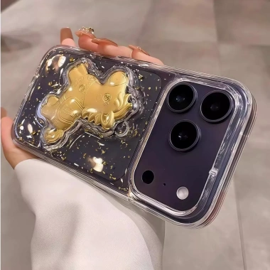 Ốp iPhone 11-17 Pro Max Lá Vàng Lấp Lánh Silicon Cạnh Mềm Trong Suốt Bảo Vệ Camera Giá 129.600₫