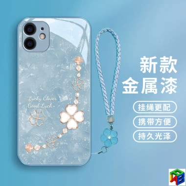 Ốp iPhone 14 Pro Max Kim Loại Lucky - Vỏ Cỏ Bốn Lá, Sang trọng, Giá 64.800 VND