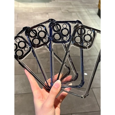 Ốp iPhone 15/14/13/12/11 Pro Max, X, XS, XSMAX, Plus - Bảo vệ ống kính, mạ sang trọng, trong suốt, chống sốc, chống rơi, mềm - 60,480₫