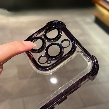 Ốp iPhone 15/14/13/12/11 Pro Max, X, XS, XSMAX, Plus - Bảo vệ ống kính, mạ sang trọng, trong suốt, chống sốc, chống rơi, mềm - 60,480₫