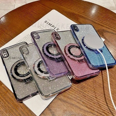 Ốp iPhone 16‑15 Max, 11‑14 Plus – Lấp lánh mạ sang trọng, có giá đỡ vòng từ tính