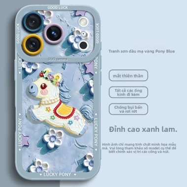 Ốp iPhone 17/16 Pro/Max/Mini Horse màu vàng phun – bảo vệ ống kính, chống sốc, dễ lau chùi 3