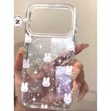 Ốp iPhone 7-17 Max Air Fun Love Laser Rabbit + Chain - Bảo Vệ Chống Sốc, Giá 75.599₫