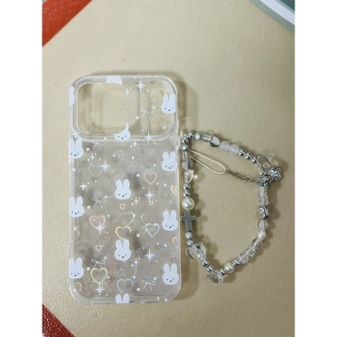 Ốp iPhone 7-17 Max Air Fun Love Laser Rabbit + Chain - Bảo Vệ Chống Sốc, Giá 75.599₫