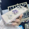 Ốp iPhone Bling Purple Diamond Clover - Keo Dán Miễn Phí, Đá Đính, Giá 84.240₫ 5