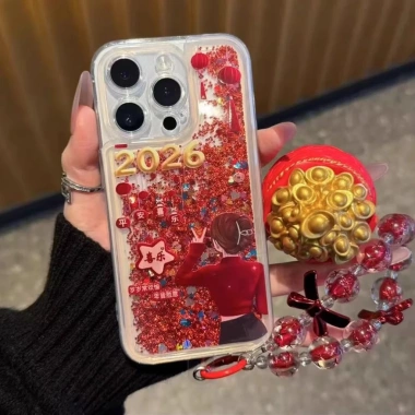 Ốp iPhone cát chảy màu đỏ - bảo vệ tinh tế cho iPhone 17 Pro Max, 17, 16, 15, 14, 13, 12 - Giá chỉ 79.000 VND
