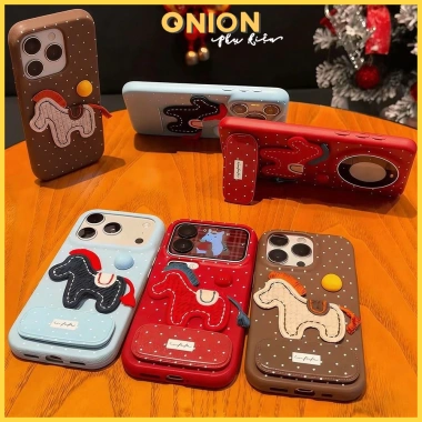 Ốp iPhone hình ngựa năm mới may mắn – giảm giá, phù hợp iPhone 17/16 Pro Max và iPhone 15‑11