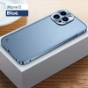 Ốp iPhone Kim Loại Sang Trọng, Khung Bảo Vệ Ống Kính, Mờ Trong Suốt cho iPhone 16/15/14 Pro Max, Plus 3