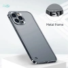 Ốp iPhone Kim Loại Sang Trọng, Khung Bảo Vệ Ống Kính, Mờ Trong Suốt cho iPhone 16/15/14 Pro Max, Plus 4