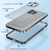 Ốp iPhone Kim Loại Sang Trọng, Khung Bảo Vệ Ống Kính, Mờ Trong Suốt cho iPhone 16/15/14 Pro Max, Plus 9